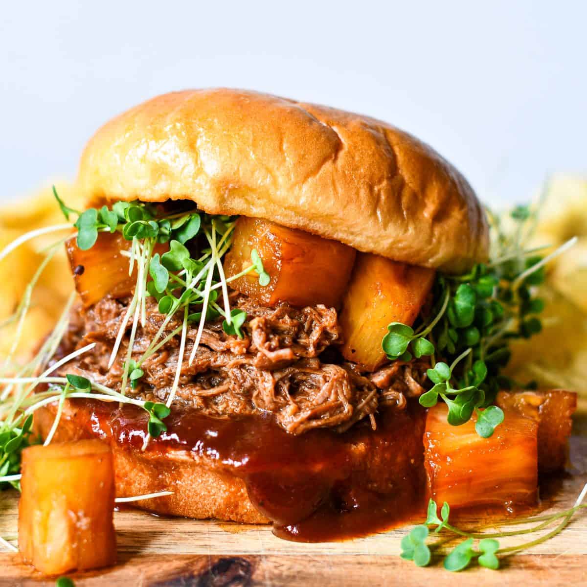 Pineapple Pulled Goose Sandwich Recipe by Jeff Benda