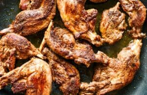 Learn how to cook goose legs by browning in pan before cooking them in Crock Pot