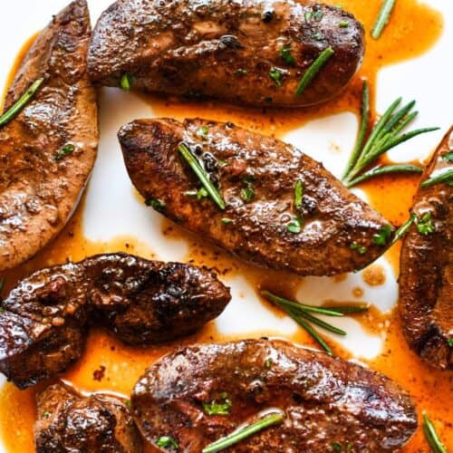 Pan Seared Deer Kidneys with Apple Cider Sauce