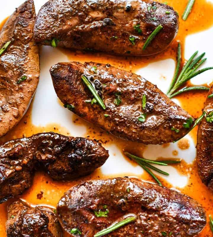 Pan Seared Deer Kidneys with Apple Cider Sauce