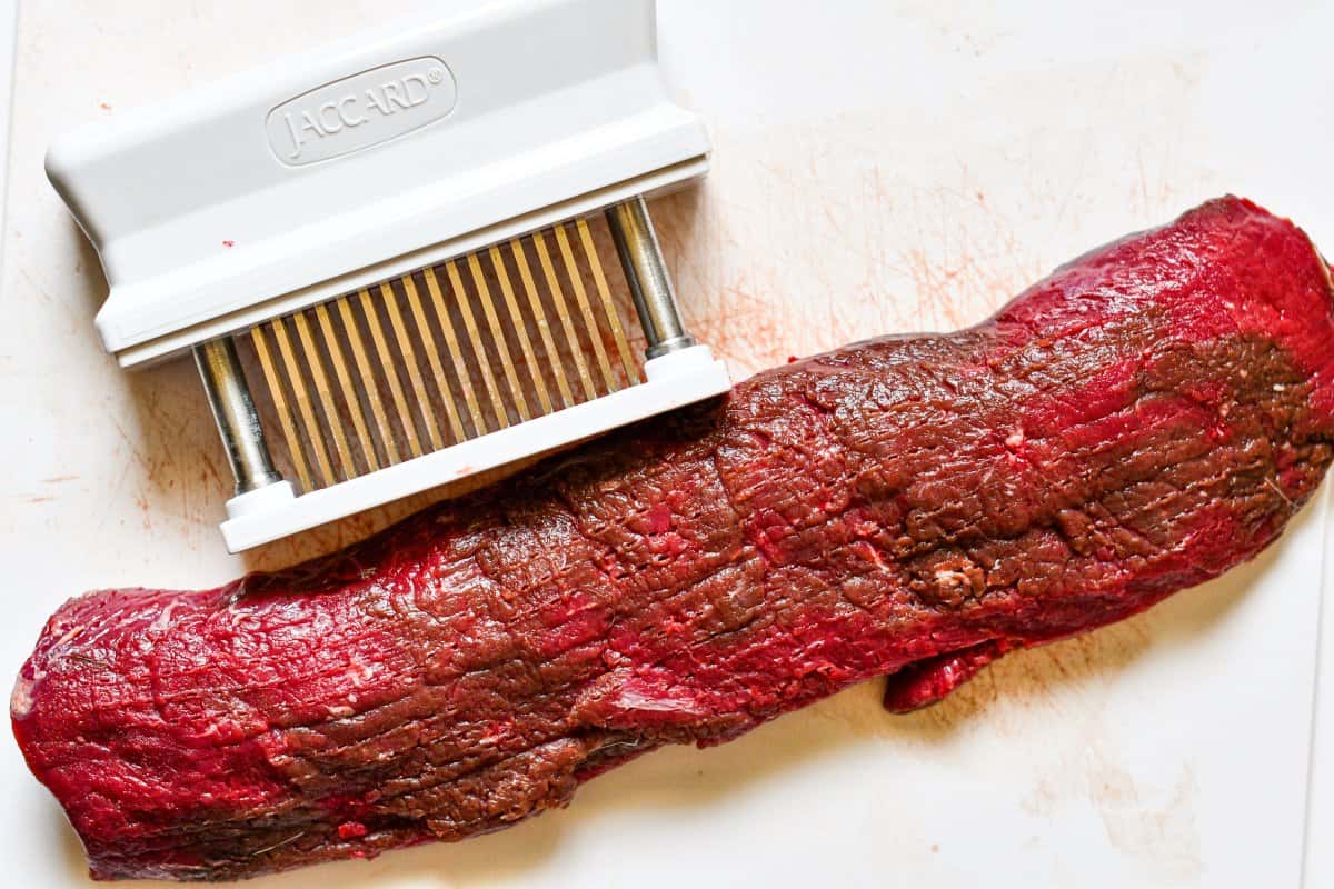 Deer Backstrap with Jaccard Meat Tenderizer