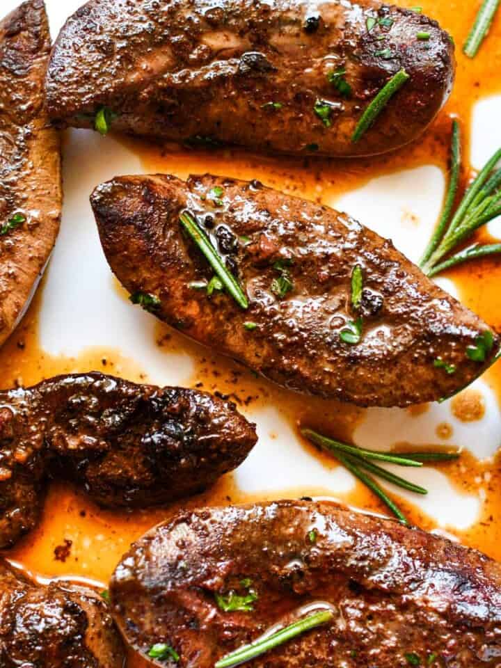 Easy Pan Seared Deer Kidneys with Apple Cider Sauce