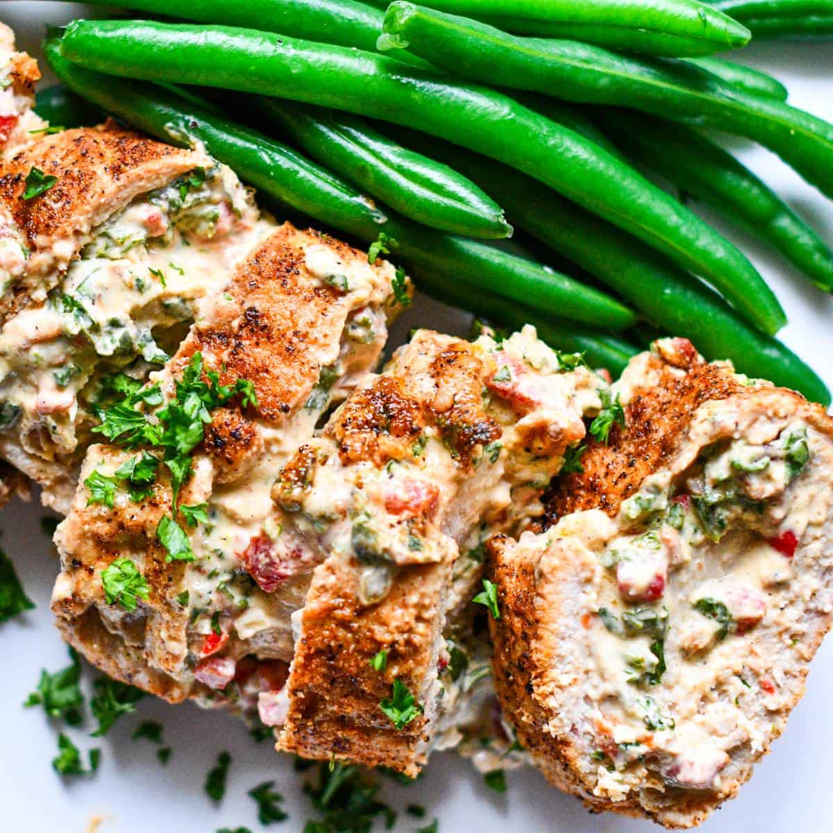 Turkey Roulade and Green Beans