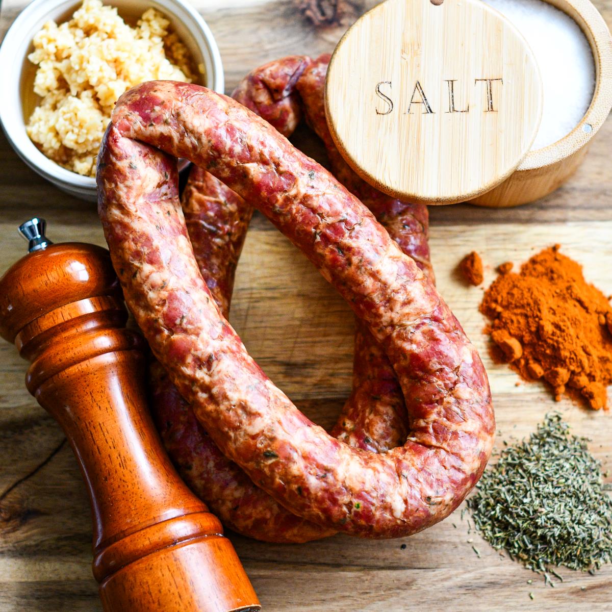 Andouille Sausage Recipe with seasonings