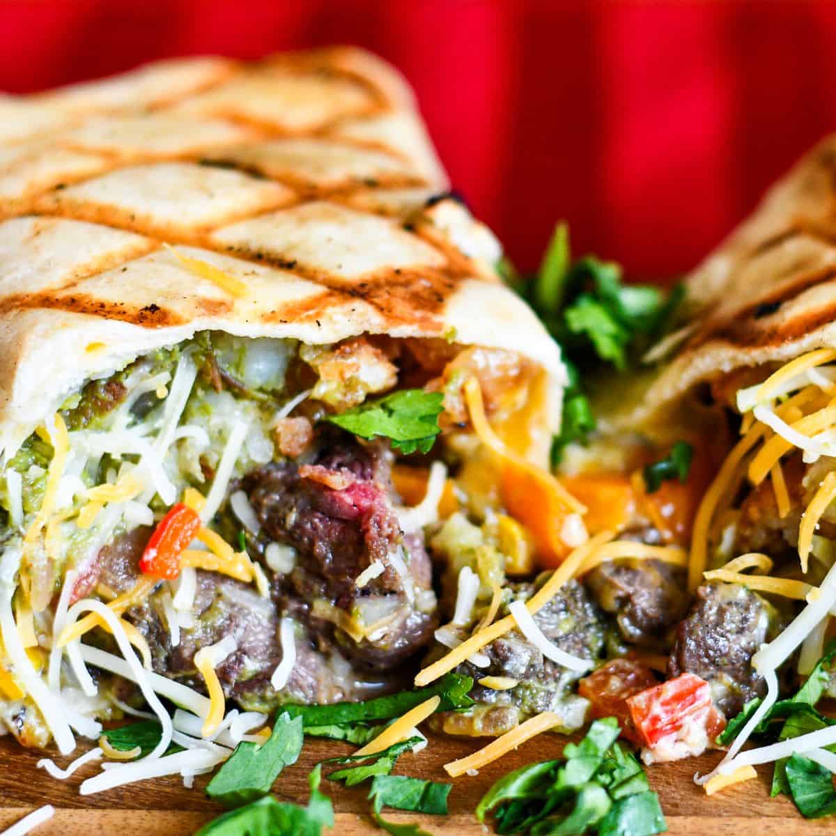 Beaver Backstrap Steak Grilled Burrito Recipe