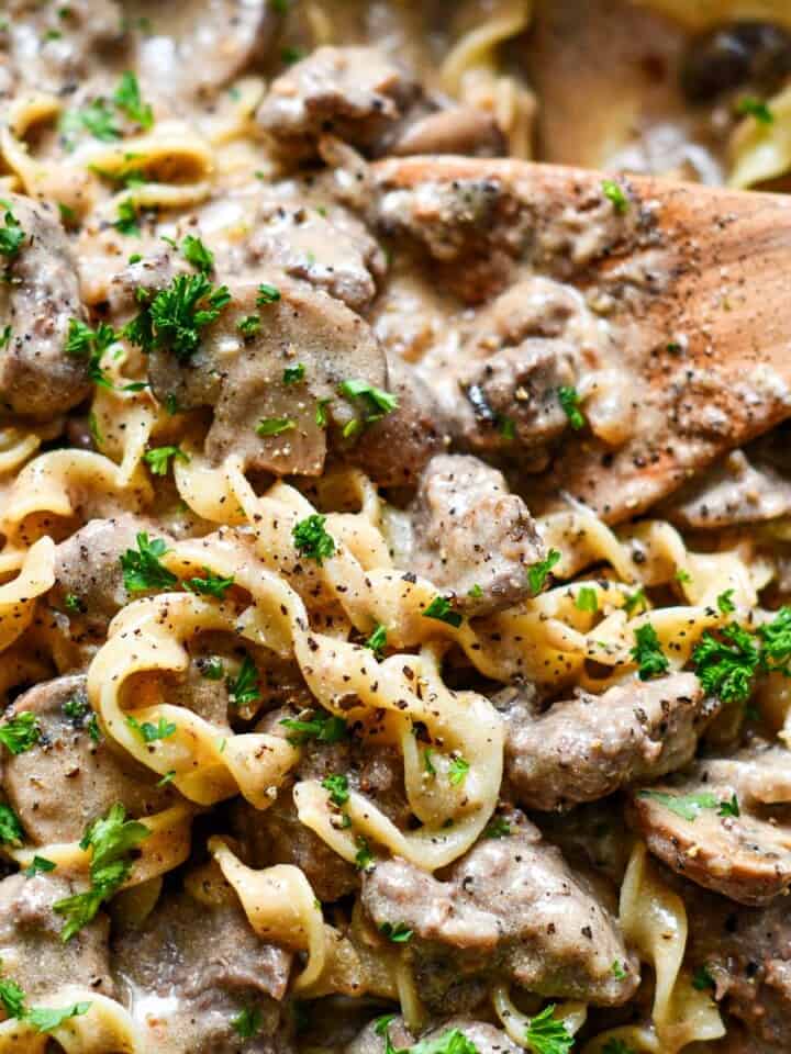 Easy Venison Steak Stroganoff Recipe by Jeff Benda