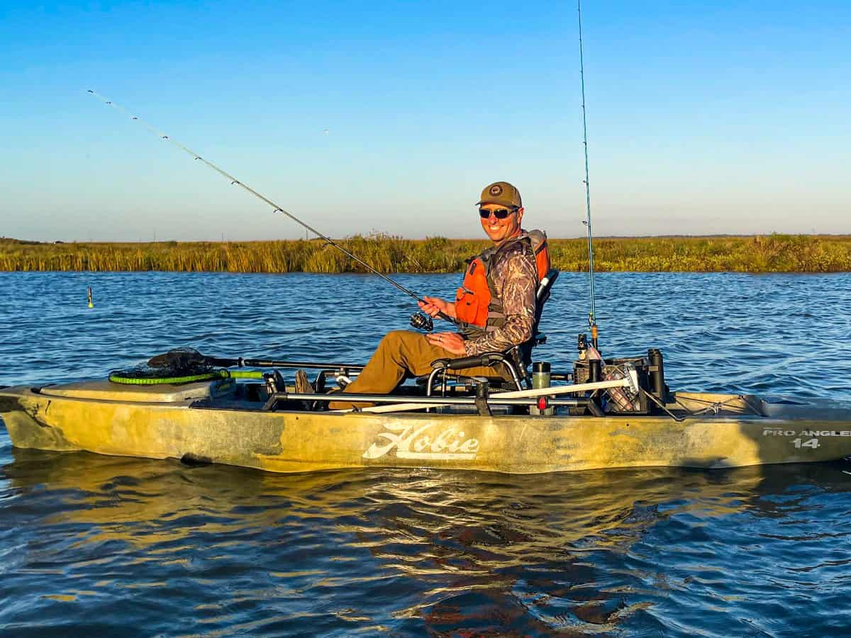 Kayak fishing on Hobie in Texas