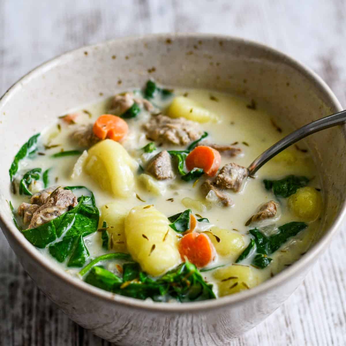 Pheasant Olive Garden Gnocchi Soup by Jeff Benda