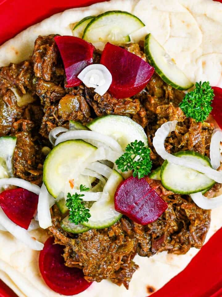 Venison Shawarma Meat Recipe with Quick Pickled Salad by Jeff Benda