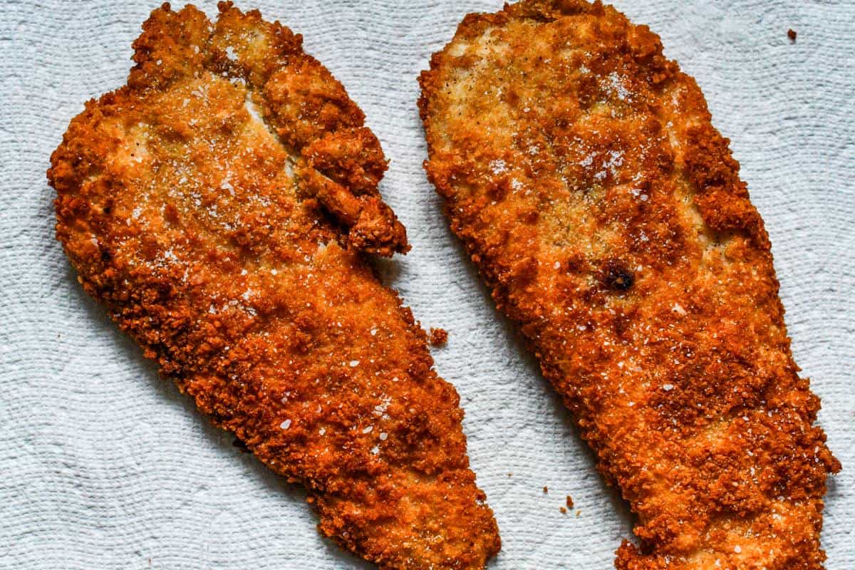 Crispy Fried Flounder with kosher salt by Jeff Benda