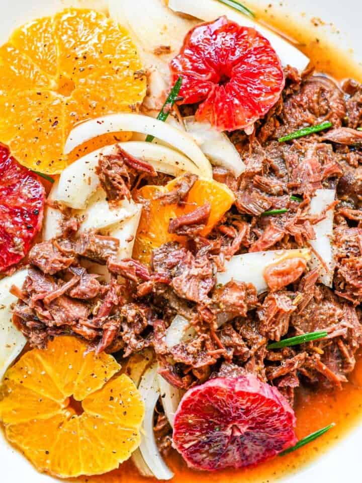 Crock Pot Deer Shank and Citrus Salad by Jeff Benda