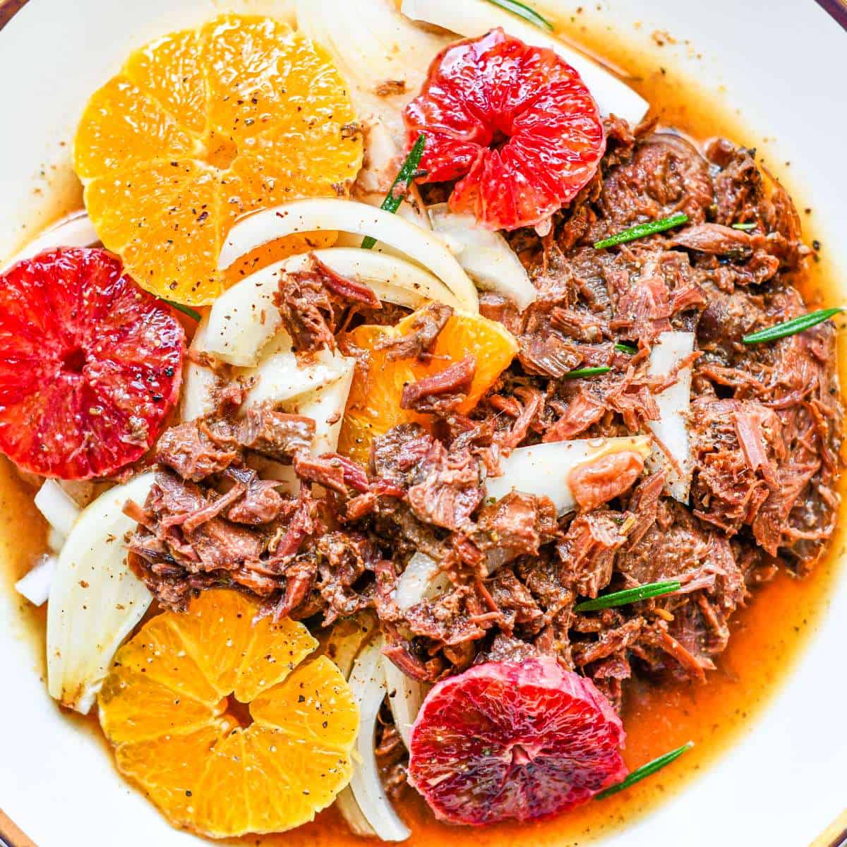 Crock Pot Deer Shank and Citrus Salad by Jeff Benda