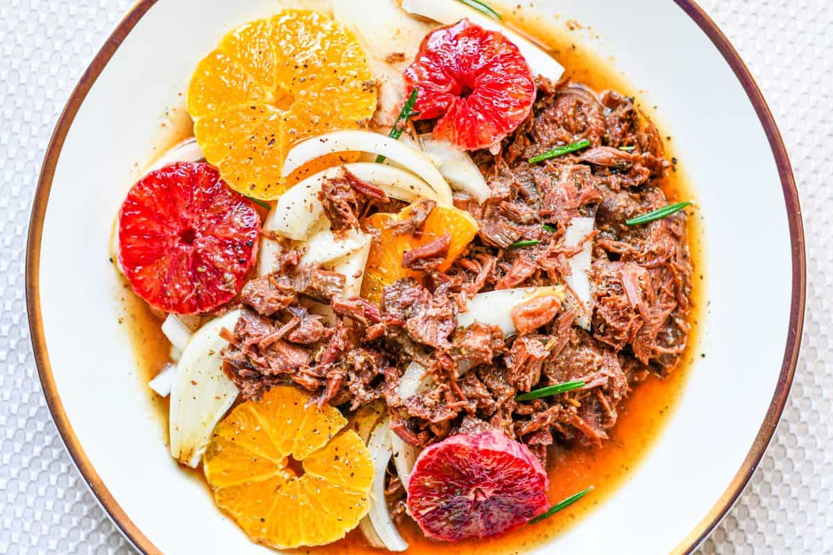 Crock Pot Deer Shank and Citrus Salad by Jeff Benda