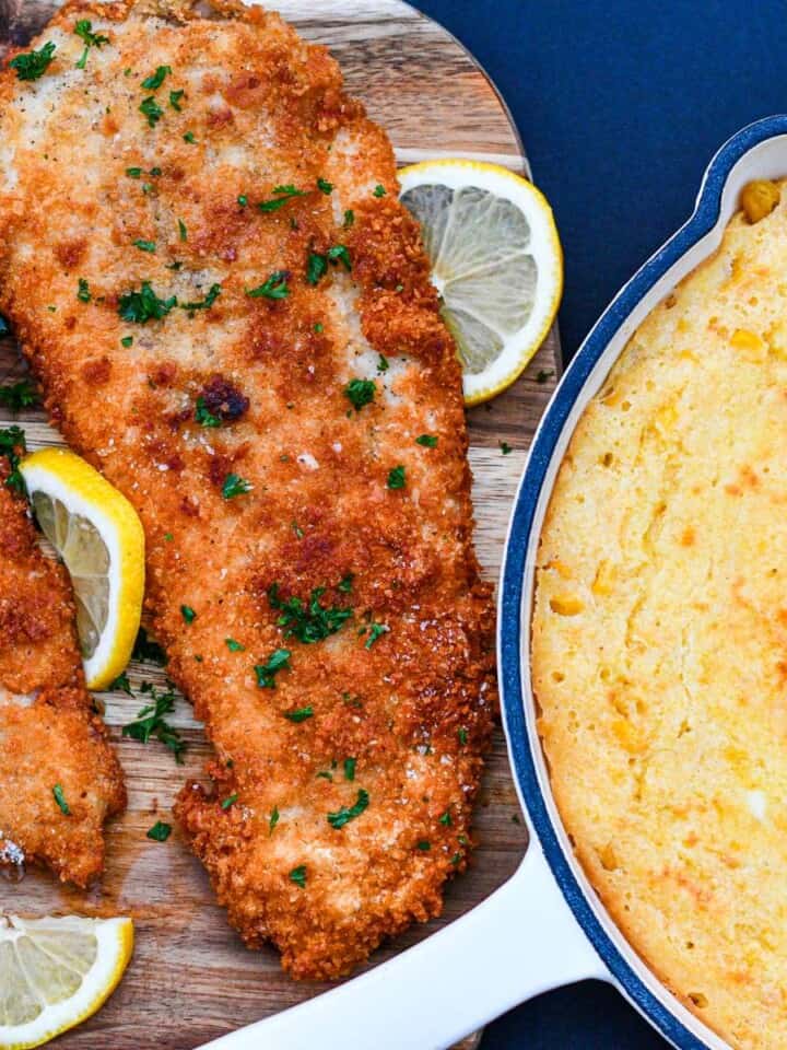 Fried Flounder with Spoonbread Photo by Jeff Benda