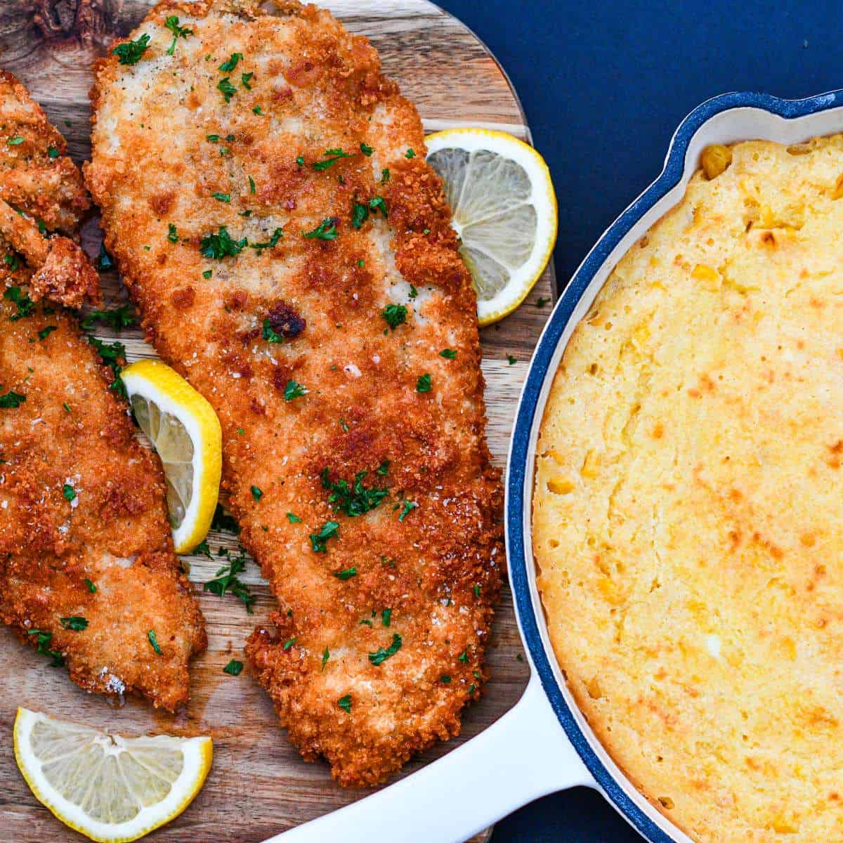 Fried Flounder with Spoonbread Photo by Jeff Benda