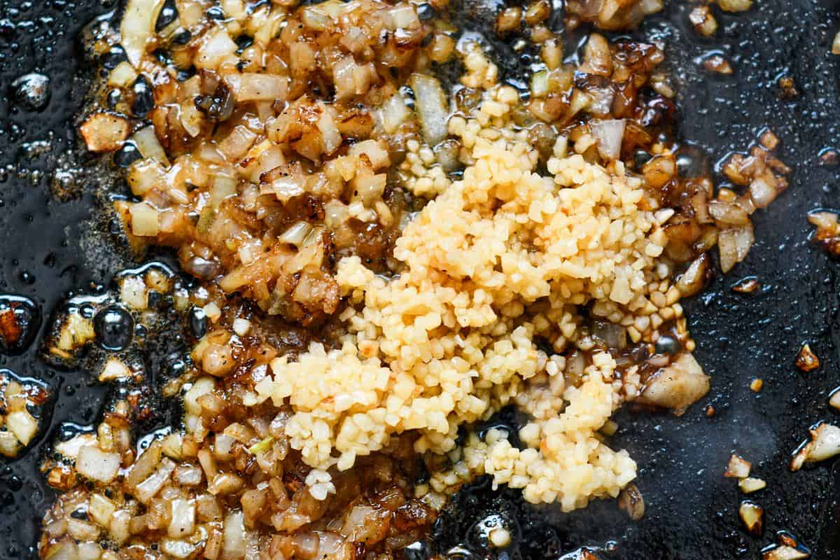 Sauteed onion and garlic by Jeff Benda