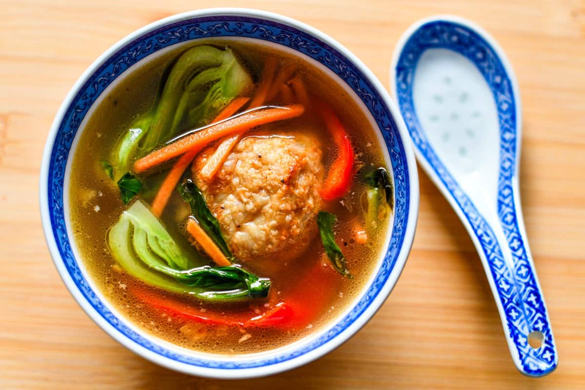 Asian Turkey Meatball Soup Recipe by Jeff Benda