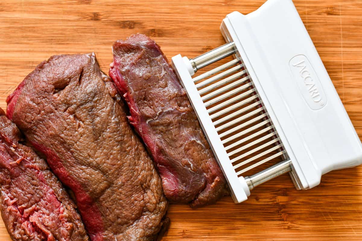 Venison Steak with Jaccard Meat Tenderizer