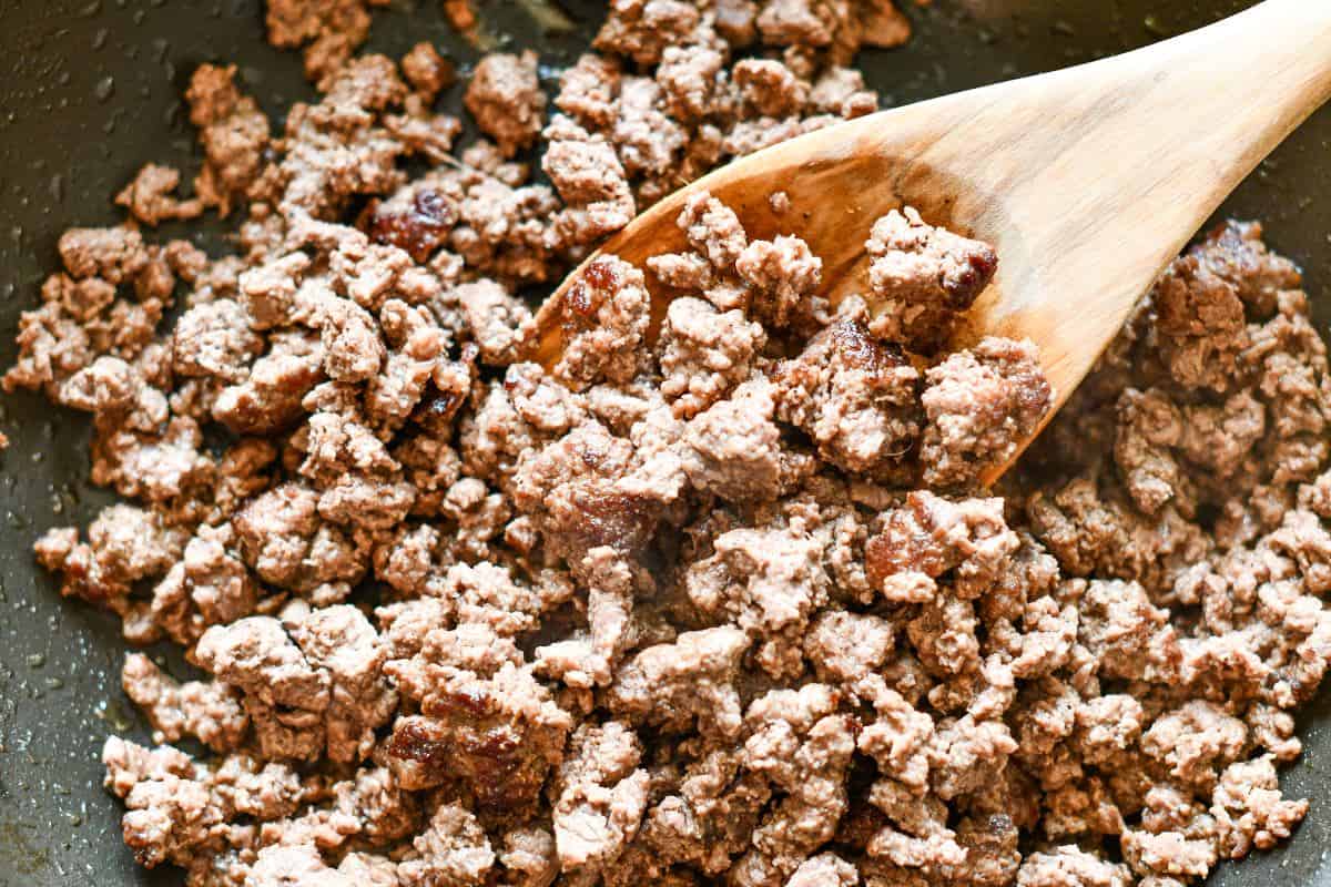 Cooked Ground Venison by Jeff Benda