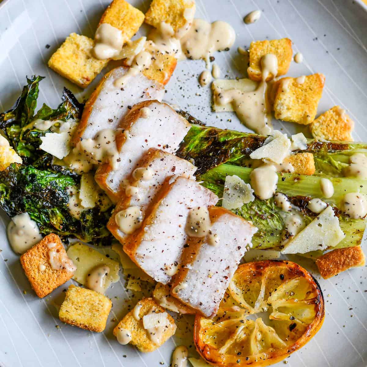Grilled Romaine Caesar Salad with Smoked Fish by Jeff Benda
