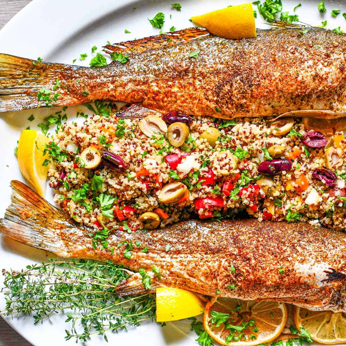 Baked Fish and Quinoa Salad by Jeff Benda