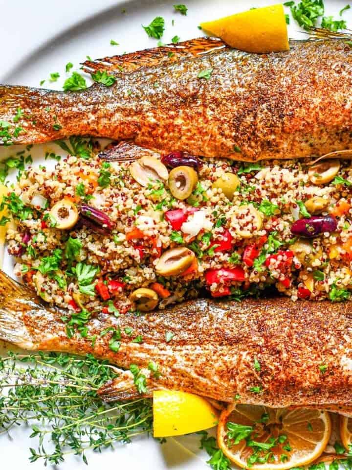 Baked Ocean Trout Recipe with Quinoa Salad by Jeff Benda