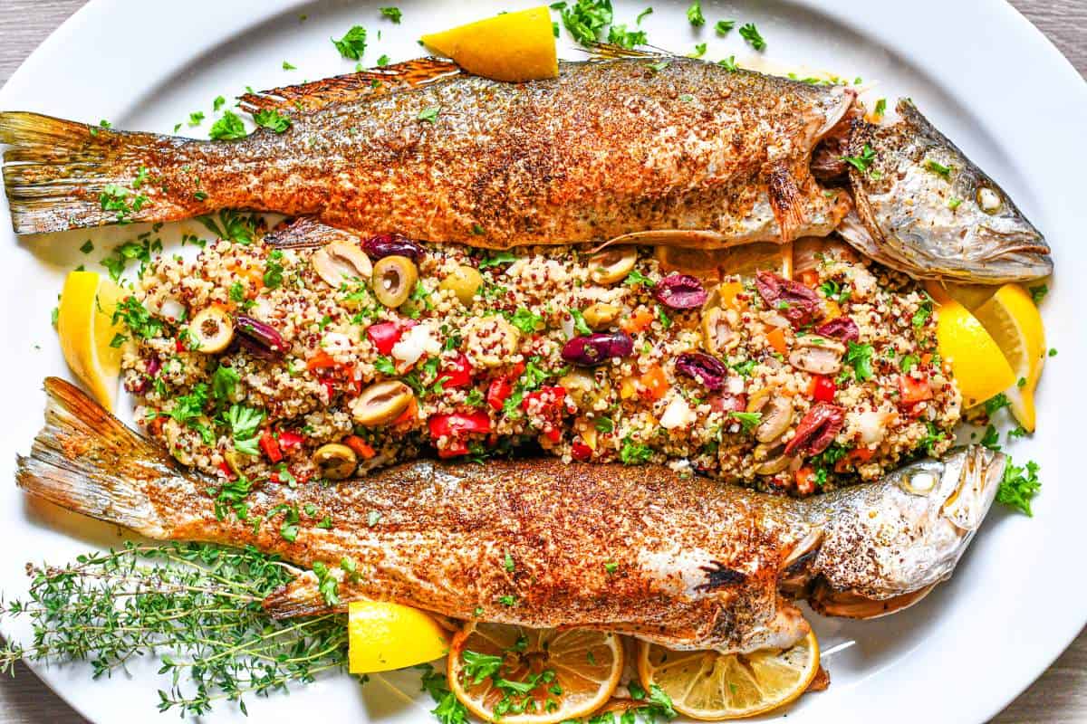 Baked Ocean Trout with Quinoa Salad by Jeff Benda