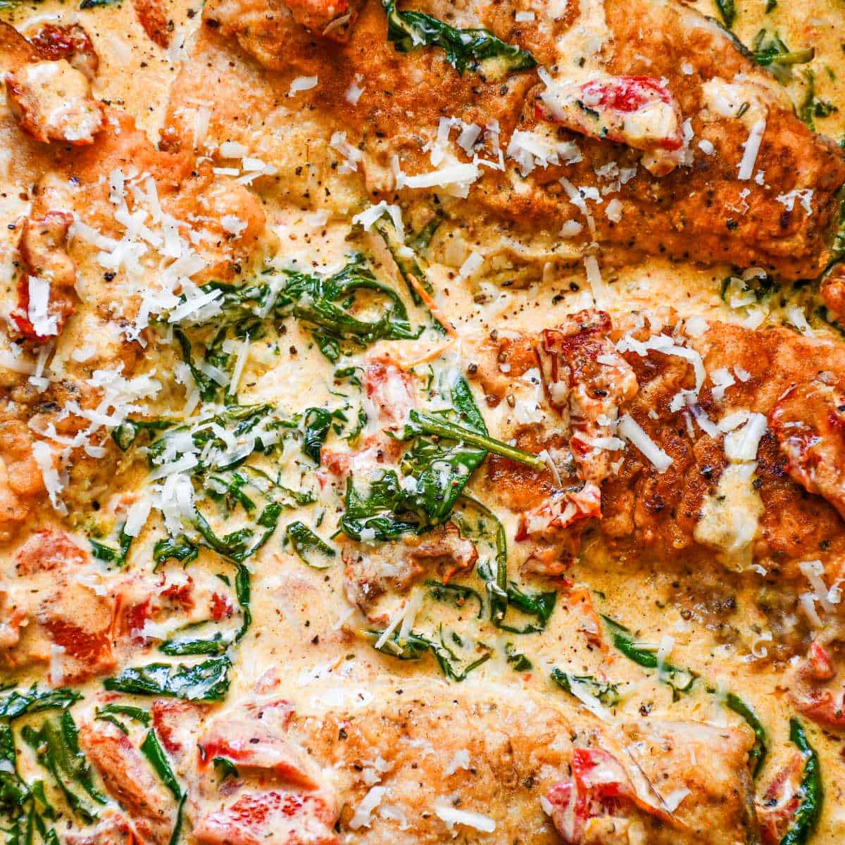 Creamy Tuscan Salmon with Dandelion Greens Recipe