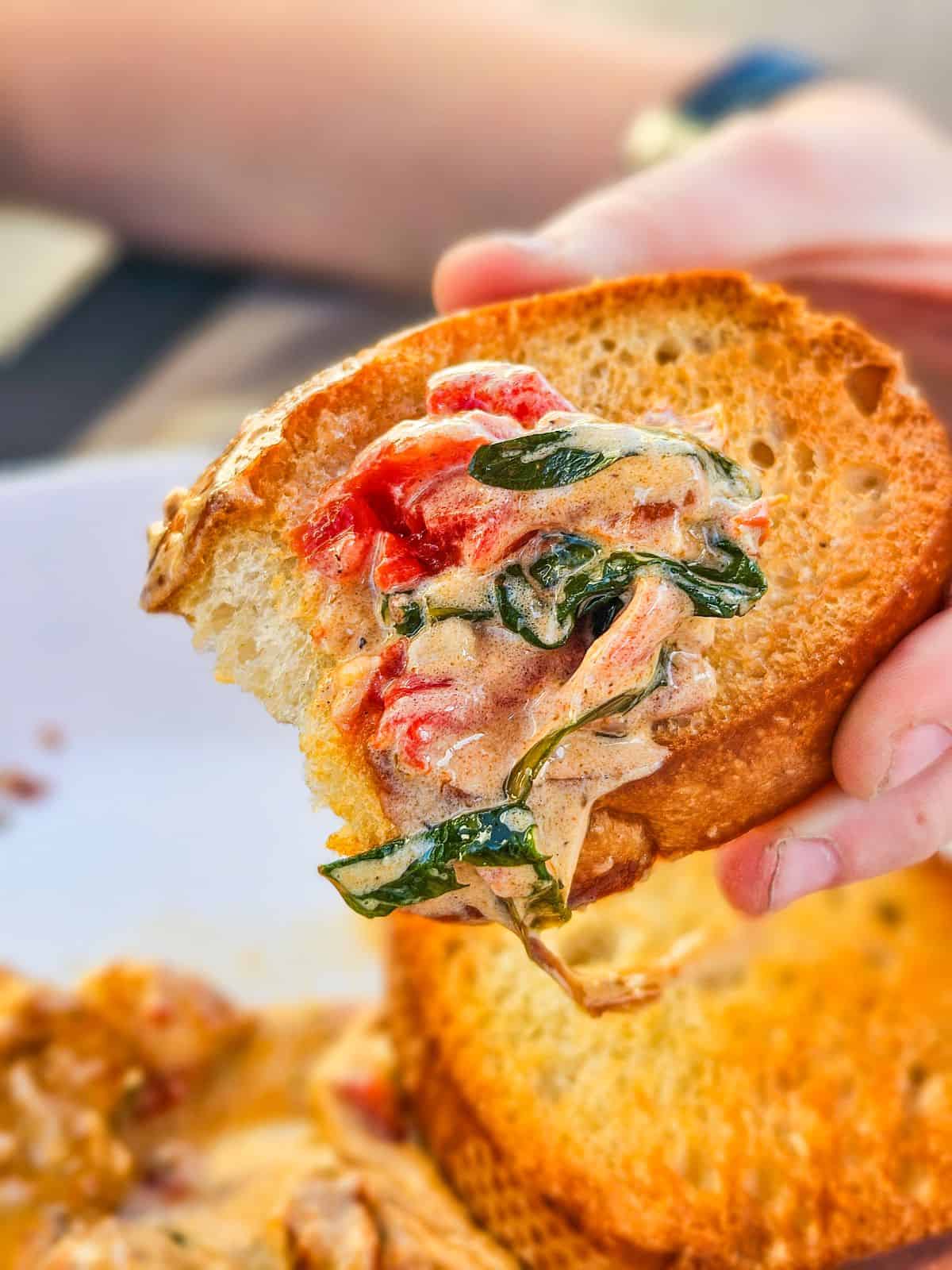 Italian Style Dandelion Greens on Garlic Bread
