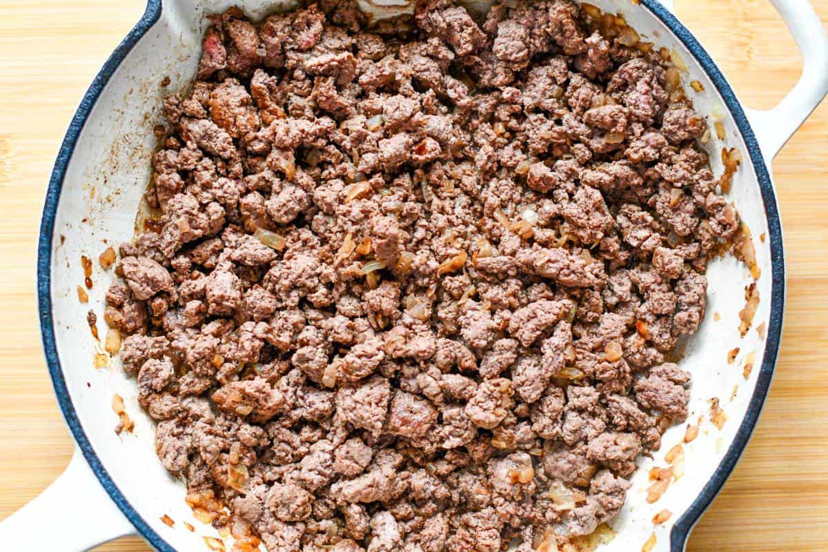 Sauteed Onions and Ground Venison