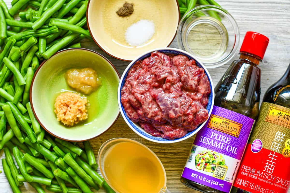 Chinese Goose and Green Bean Stir Fry Ingredients