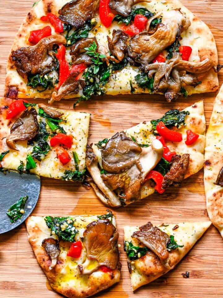 Oyster Mushroom Naan Bread Pizza by Jeff Benda