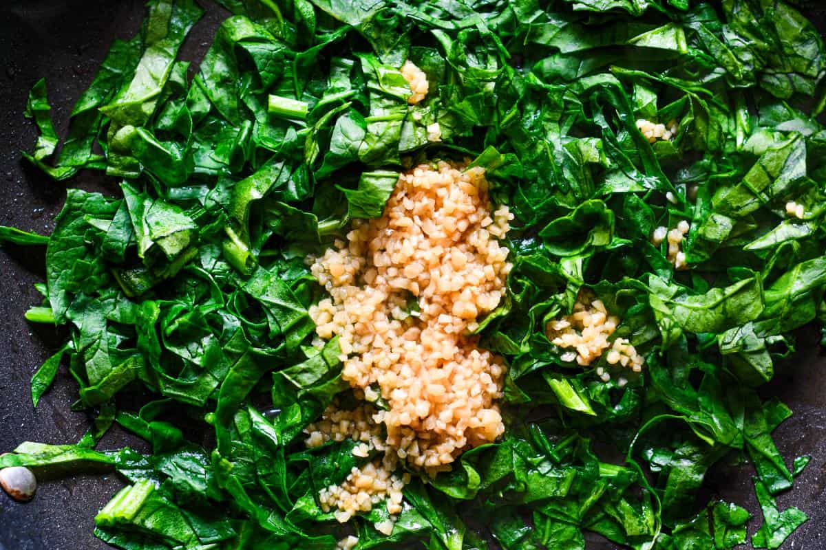 Sauteed Spinach and Minced Garlic