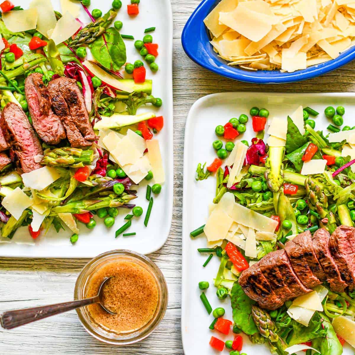 Venison Tenderloin Recipe with Shaved Asparagus and Pea Salad