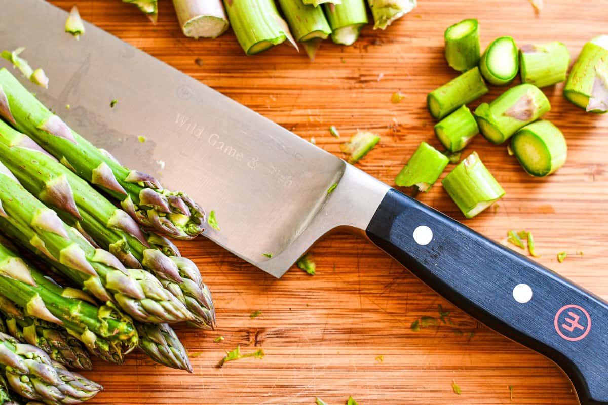Wusthof Knife with Fresh Asparagus by Jeff Benda