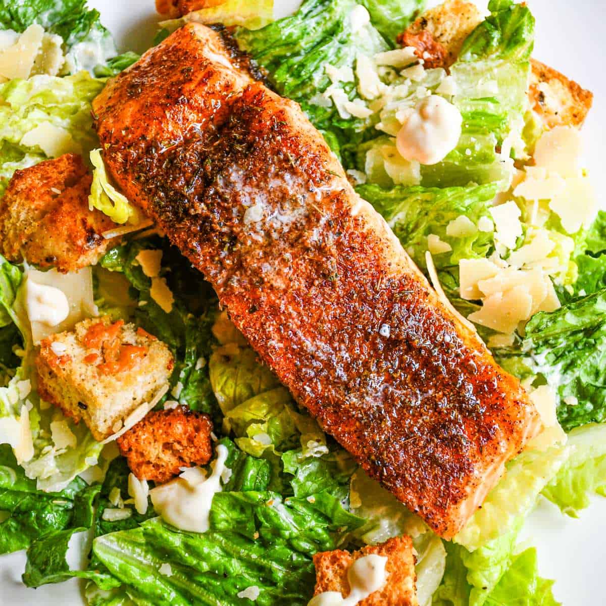 Blackened Salmon Caesar Salad by Jeff Benda