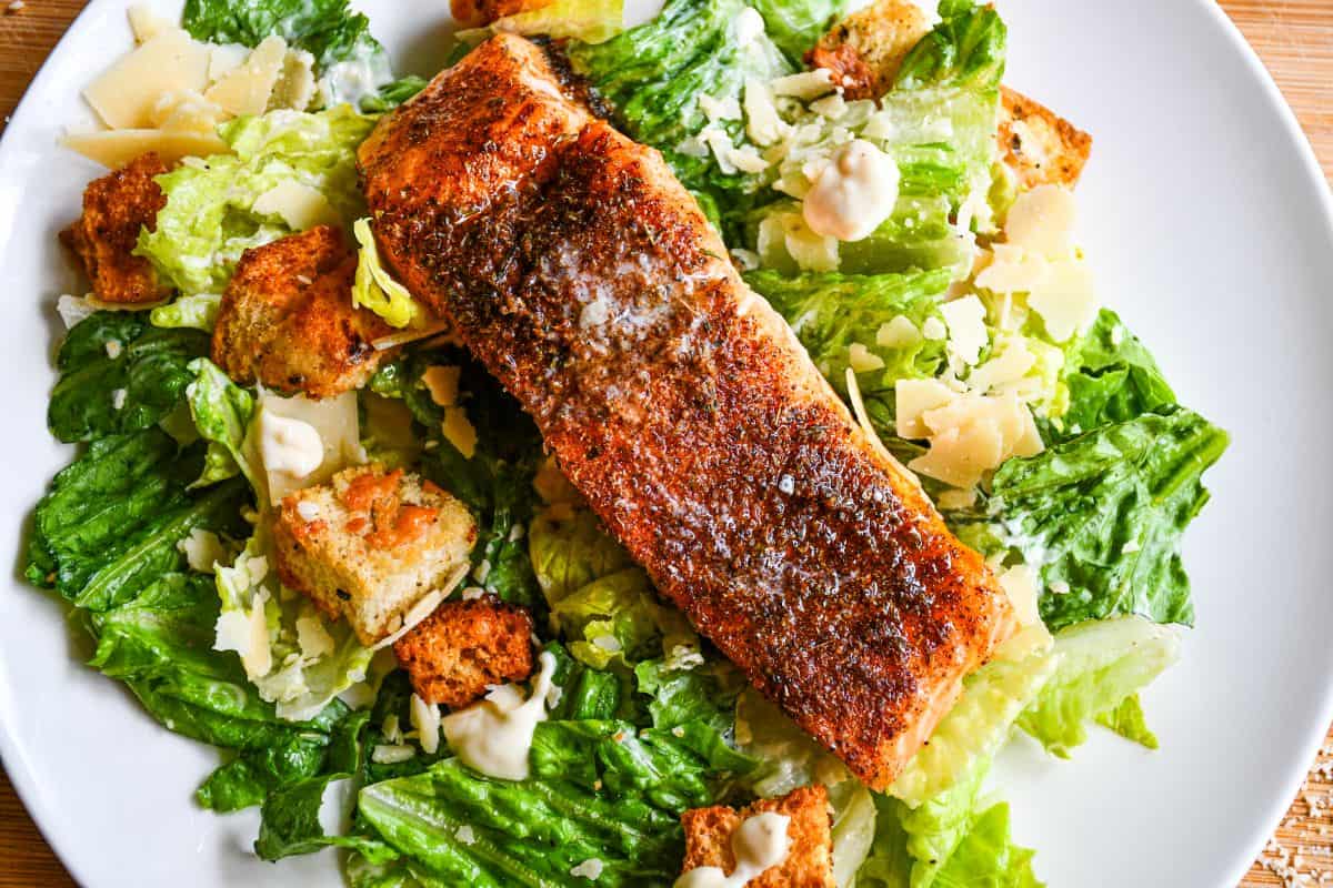 Blackened Salmon Caesar Salad