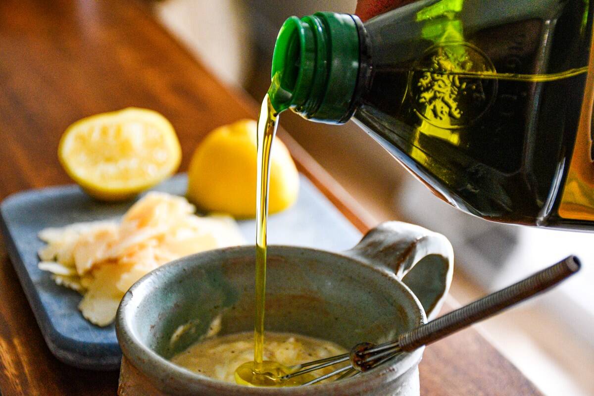 Caesar Dressing with olive oil