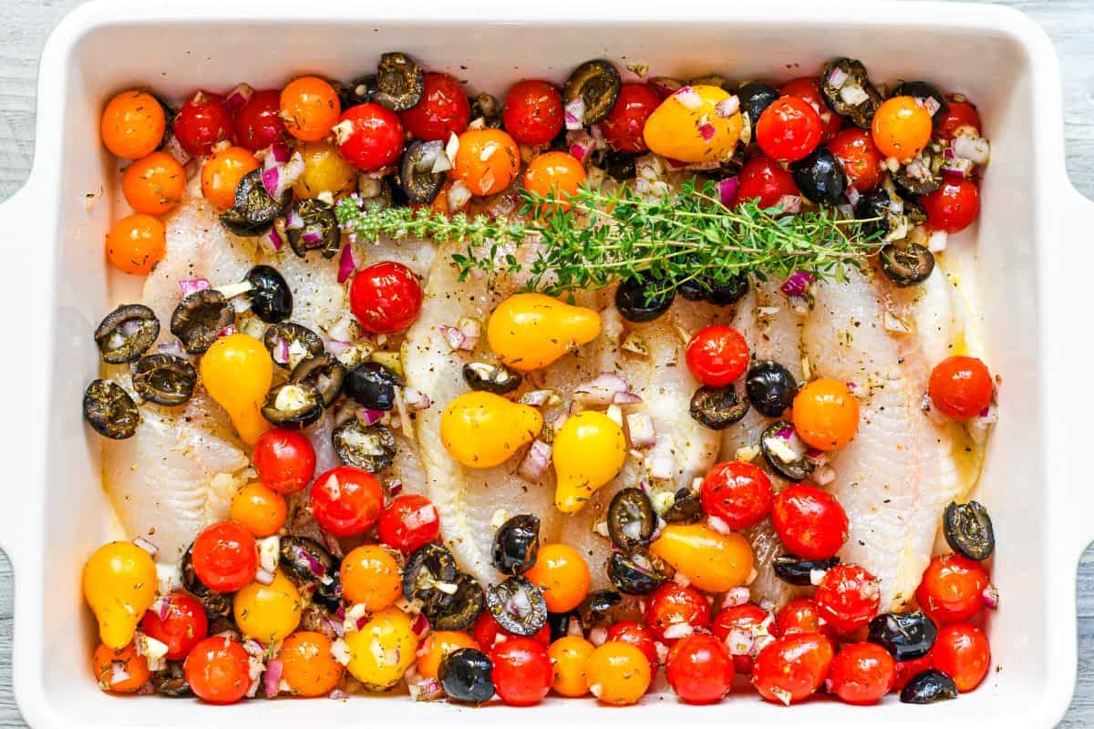 Baked Walleye with Tomatoes Recipe by Jeff Benda