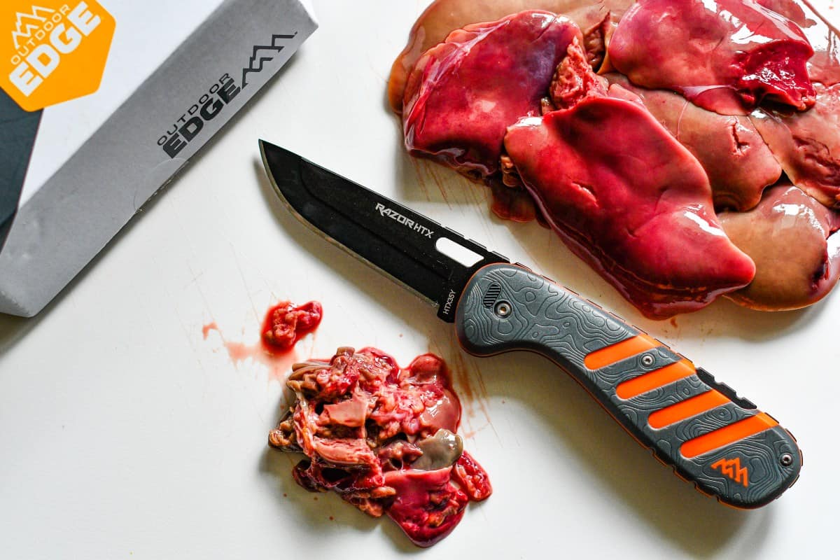 Cleaning Canada Goose Livers with Outdoor Edge Razor HTX