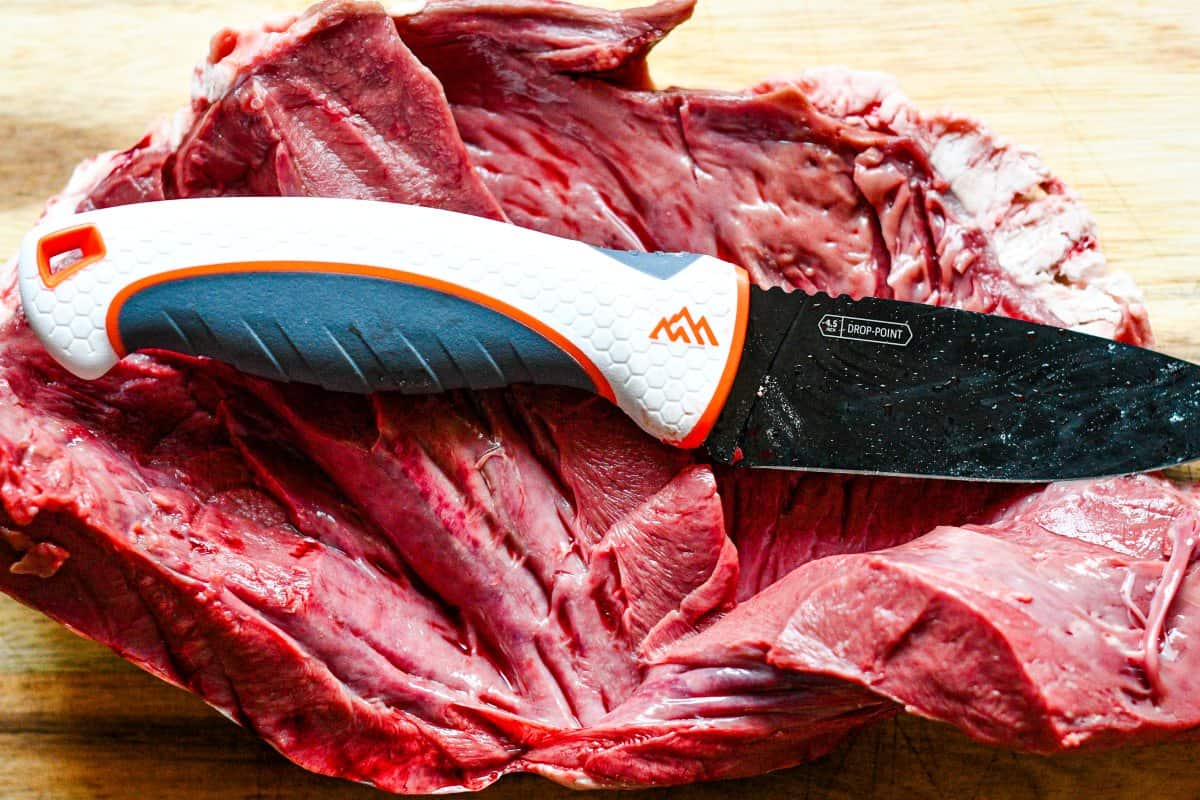 Drop Point Knife to cut meat