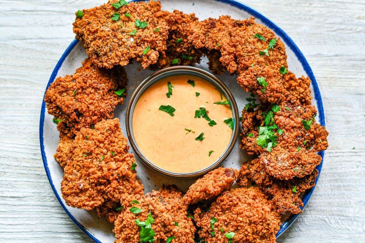 Fried Goose Livers with Yum Yum Dipping Sauce
