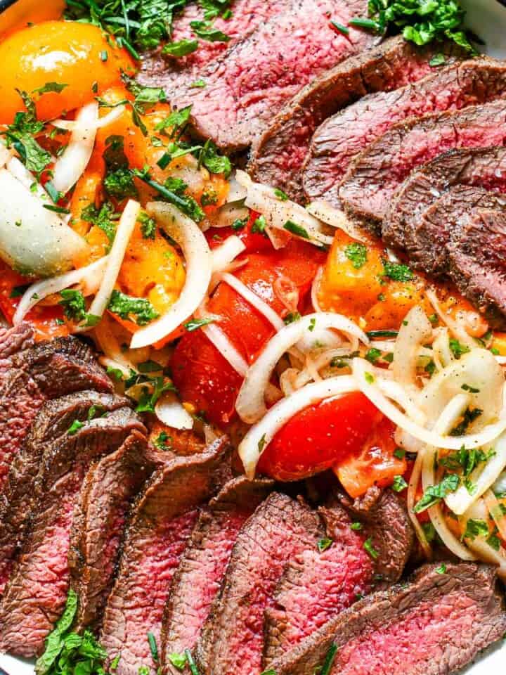 Grilling Venison Backstrap with Tomato and Onion Salad