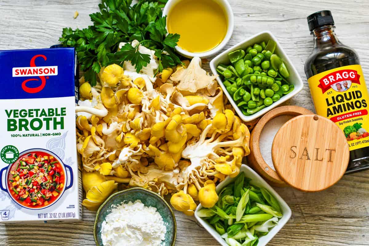 Oyster Mushroom Soup Ingredients