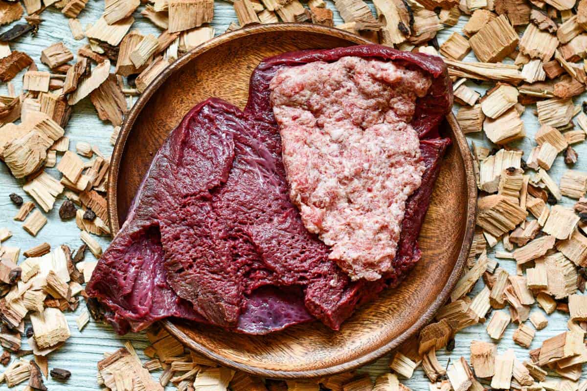 Sausage Stuffed Deer Heart in the Smoker