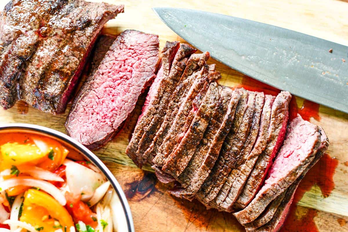 Sliced Venison Backstrap and Tomato Salad by Jeff Benda