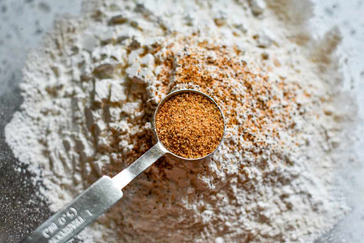 Tony's Creole Seasoning and flour and cornstarch