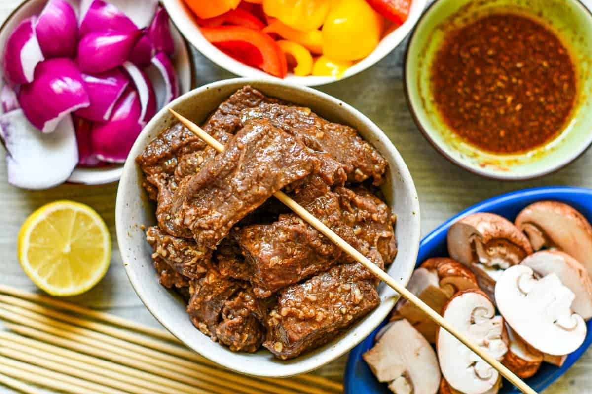 Venison Kabob Ingredients
