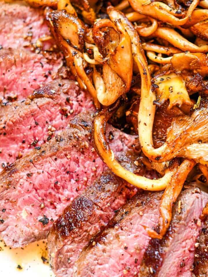 Antelope Steak with Oyster Mushrooms Recipe by Jeff Benda