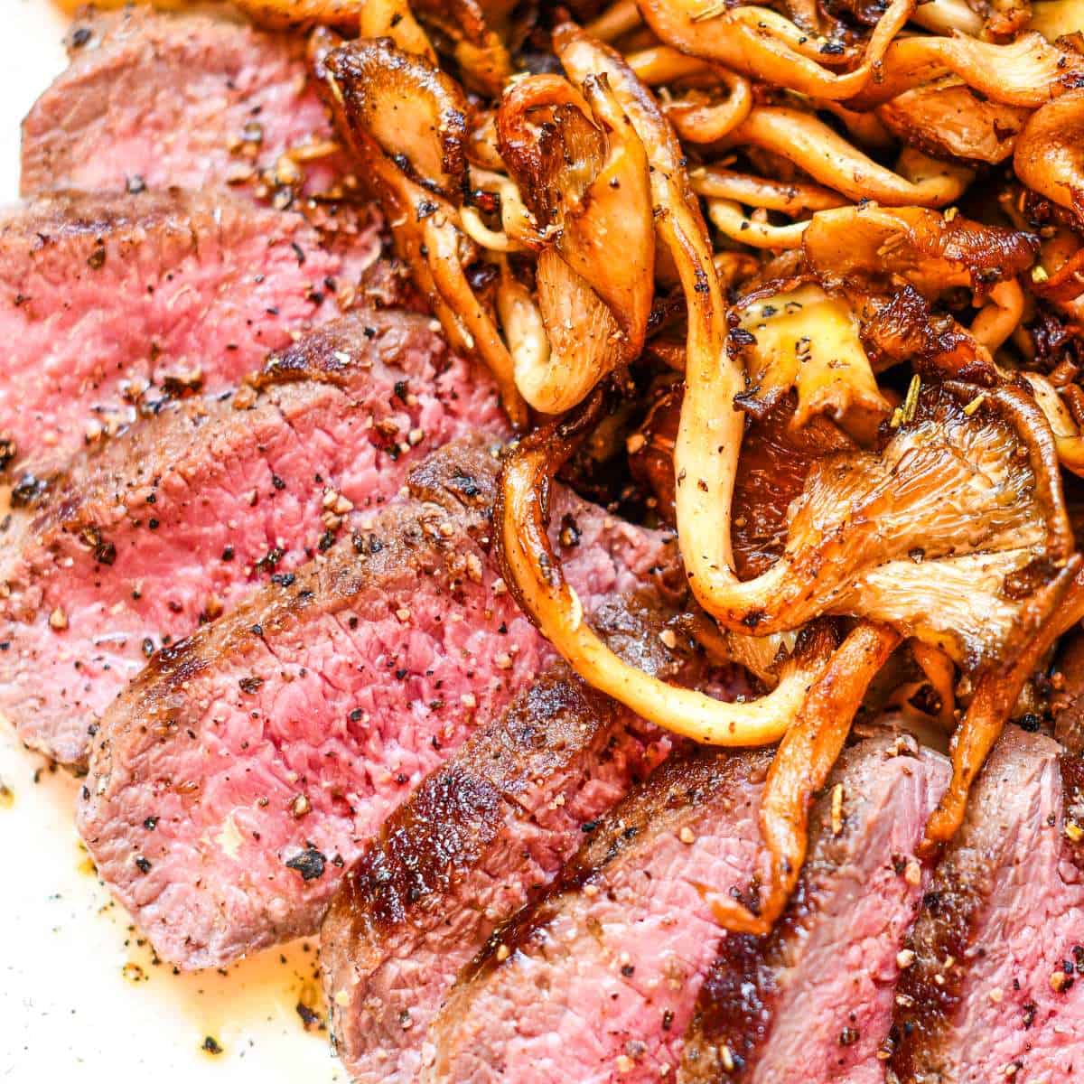 Antelope Steak with Oyster Mushrooms Recipe by Jeff Benda